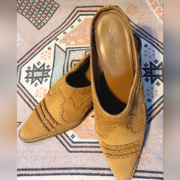 1990's Coldwater Creek Leather Mule Slides Size 8.5 - Picture 2 of 16